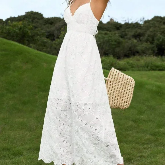 green emerald velvet dress Elsie Embroidered Cami Dress main image 0
